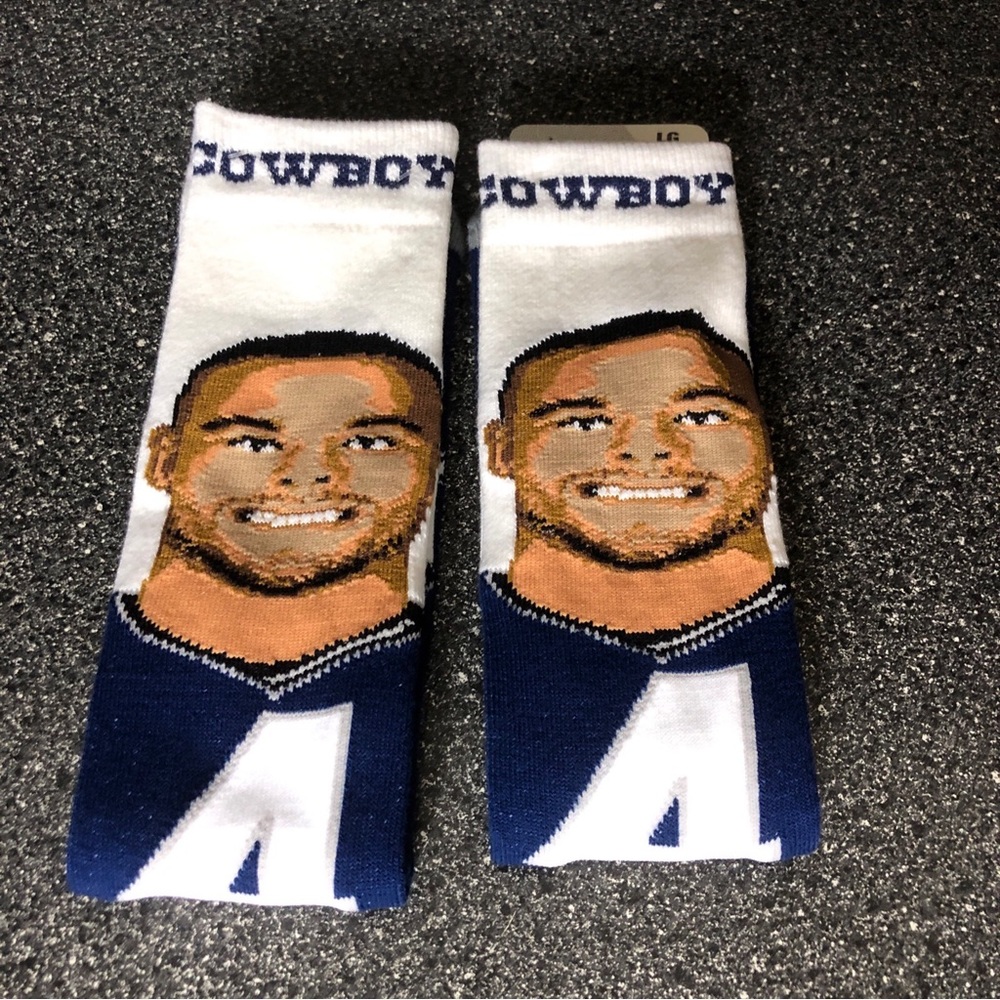 NFL TEAM APPAREL Dallas Cowboys Dak Prescott Socks Sized L 10-13 lot 2